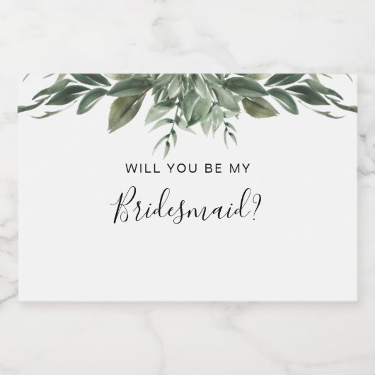Foliage Leaf Lijst Bridesmaid Candle Label Voedselcontainer Etiket (Enkel label)
