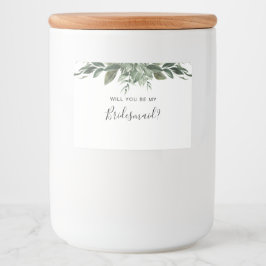 Foliage Leaf Lijst Bridesmaid Candle Label Voedselcontainer Etiket