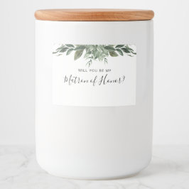 Foliage Leaf Lijst Bridesmaid Candle Label Voedselcontainer Etiket