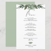 Foliage Leaf-menukaart (Voorkant / Achterkant)