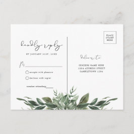 Foliage Leaf RSVP Briefkaart
