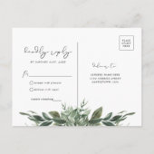Foliage Leaf RSVP Briefkaart (Achterkant)