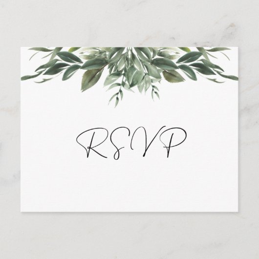 Foliage Leaf RSVP Briefkaart (Voorkant)