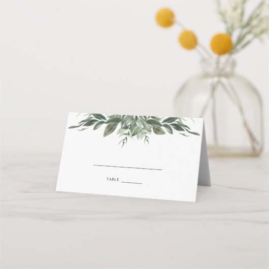 Foliage Leaf Weddenschap Place Card Plaatskaartje (Voorkant)