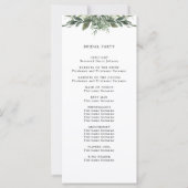 Foliage Leaf Wedding Ceremony Program (Achterkant)