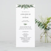 Foliage Leaf Wedding Ceremony Program (Staand voorkant)