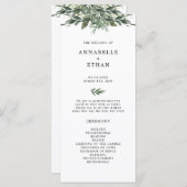 Foliage Leaf Wedding Ceremony Program (Voorkant / Achterkant)