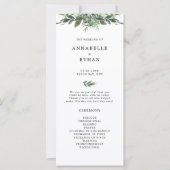 Foliage Leaf Wedding Ceremony Program (Voorkant)