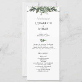 Foliage Leaf Wedding Ceremony Program