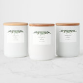 Foliage Leaf Wedding Favor Candle Label Voedselcontainer Etiket (Flessen)