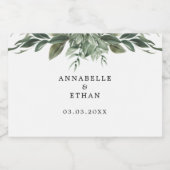Foliage Leaf Wedding Favor Candle Label Voedselcontainer Etiket (Enkel label)