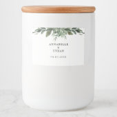 Foliage Leaf Wedding Favor Candle Label Voedselcontainer Etiket (Voorkant)
