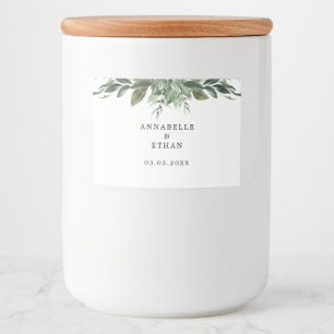 Foliage Leaf Wedding Favor Candle Label Voedselcontainer Etiket