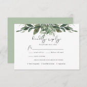 Foliage Leaf Wedding RSVP-kaart Informatiekaartje (Voorkant / Achterkant)