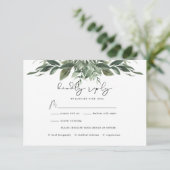 Foliage Leaf Wedding RSVP-kaart Informatiekaartje (Staand voorkant)