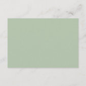 Foliage Leaf Wedding RSVP-kaart Informatiekaartje (Achterkant)