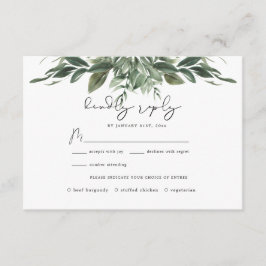 Foliage Leaf Wedding RSVP-kaart Informatiekaartje