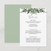 Foliage lef-afsluitkaart informatiekaartje (Voorkant / Achterkant)