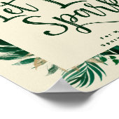 Foliage Let Love Sparkle Pas getrouwd Send-off Sig Poster (Hoek)