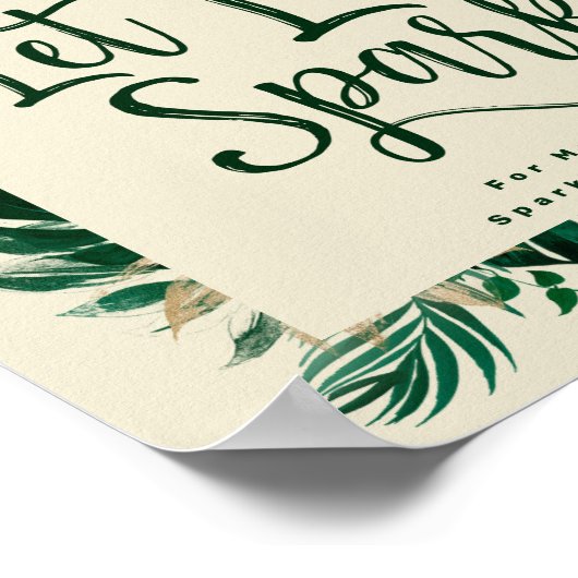 Foliage Let Love Sparkle Pas getrouwd Send-off Sig Poster (Hoek)