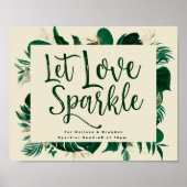 Foliage Let Love Sparkle Pas getrouwd Send-off Sig Poster (Voorkant)