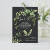 Foliage Lijst Sympathie Hartelijk dank Bedankkaart (Staand voorkant)