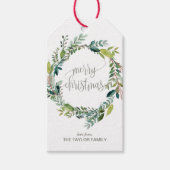 Foliage Merry kerst Cadeaulabel (Voorkant)