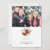 Foliage Merry kerstfoto Foto Feestdagenkaart (Achterkant)