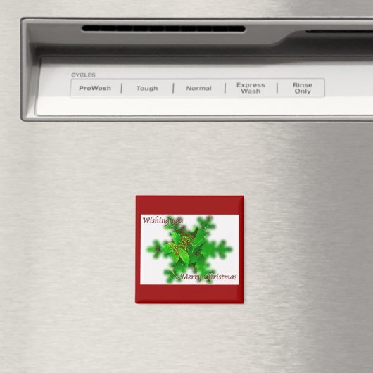 Foliage Merry Kerstmagneet Magneet (Insitu (Vaatwasser))