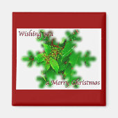 Foliage Merry Kerstmagneet Magneet (Voorkant)