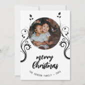 Foliage met liefdadige fotoserie Zwarte feestdag Feestdagenkaart (Voorkant)