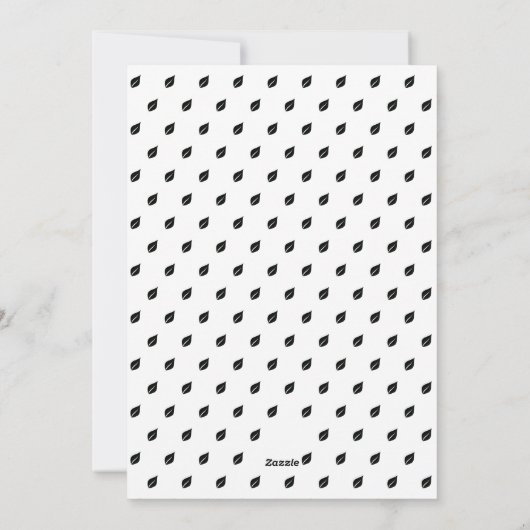 Foliage met liefdadige fotoserie Zwarte feestdag Feestdagenkaart (Achterkant)