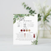 Foliage Minimale teksthandleiding Bridesmaid-infor (Staand voorkant)