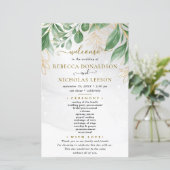 Foliage-minimalisprogramma voor bruiloft (Staand voorkant)