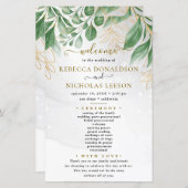 Foliage-minimalisprogramma voor bruiloft (Voorkant / Achterkant)