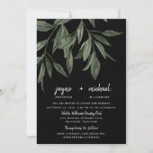 Foliage Modern Font Black Website Weddenschap Kaart (Voorkant)