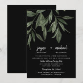 Foliage Modern Font Black Website Weddenschap Kaart (Voorkant / Achterkant)