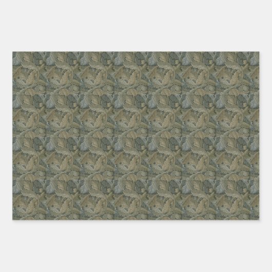  Foliage Morris Pattern Acanthus verlaat WR Inpakpapier Vel (Voorkant 2)