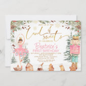 Foliage Nutkraker Sugar Plum Fairy Birthday Kaart (Voorkant)