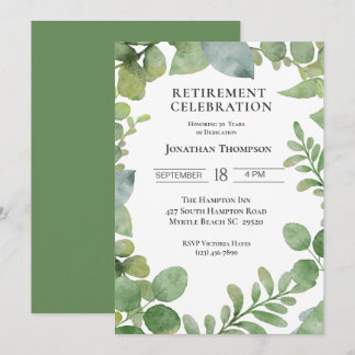 Foliage Pensioen Feest Viering Kaart