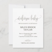 Foliage Photo Birth Announcement Kaart (Achterkant)