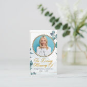 Foliage Photo Funeral Prayer Kaart Visitekaartje (Staand voorkant)