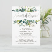 Foliage Rehearsal Dinner Kaart (Staand voorkant)