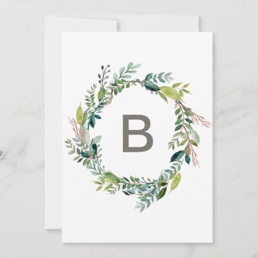 Foliage Rehearsal Dinner Kaart (Achterkant)