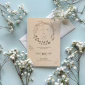 Foliage Rustic Paper Wedding Kaart