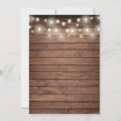 Foliage Rustic Wood String Lights Bridal Tea Party Kaart (Achterkant)