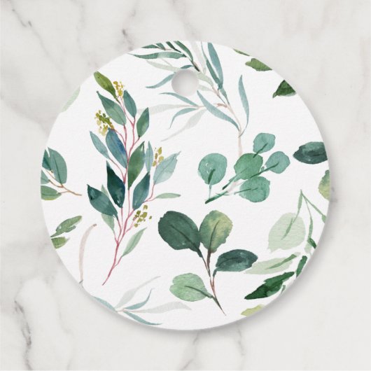 Foliage Safari Baby shower Pop It Favor Labels (Achterkant)