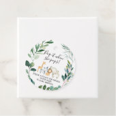 Foliage Safari Baby shower Pop It Favor Labels (In situ)