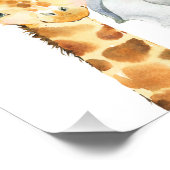 Foliage Safari Baby shower Welkom Poster (Hoek)