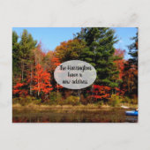 Foliage Season Lake New Address Custom Briefkaart (Voorkant)